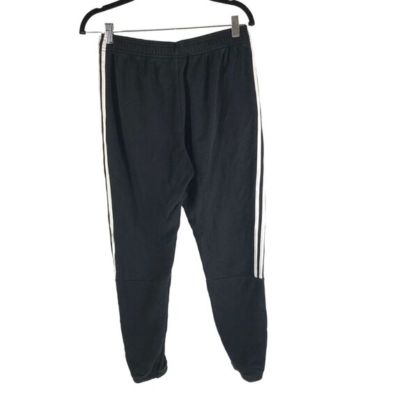 Adidas Mens Black Jogger Sweatpants White Stripes Size M - Picture 3 of 6